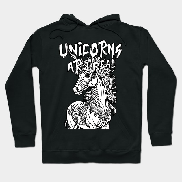 Unicorns Are Real Hoodie by DeathAnarchy